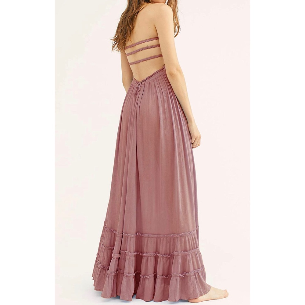 Backless Long Flowy Dress - Small, Maxi Dress,  Mauve